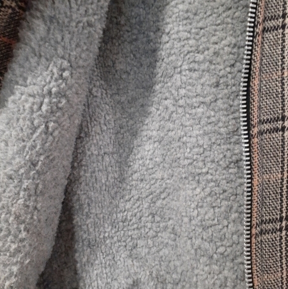 Vintage Wool Bomber Jacket with Fleece Collar - Picture 7 of 10